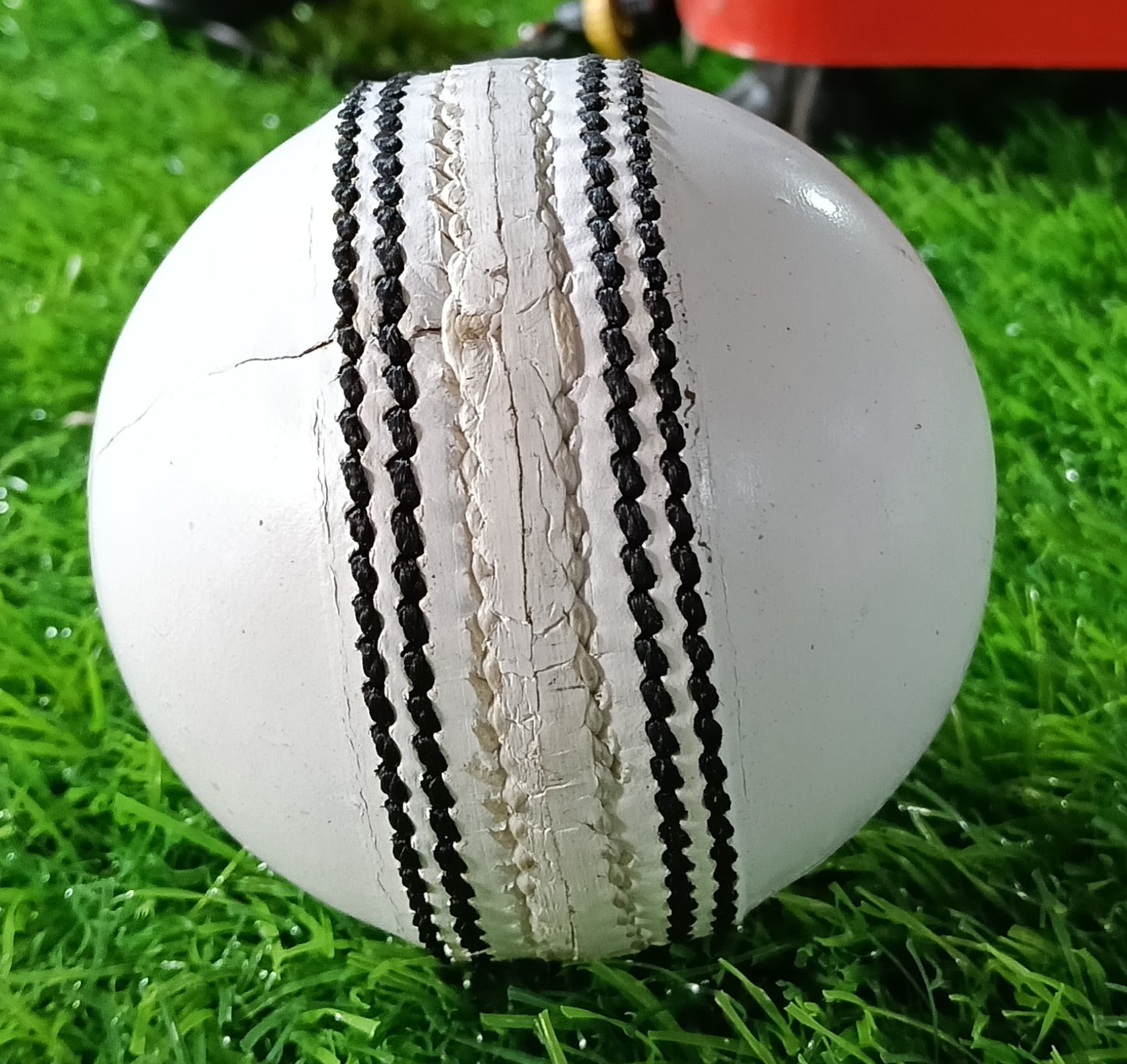International White Leather Cricket Ball 1 One Quality